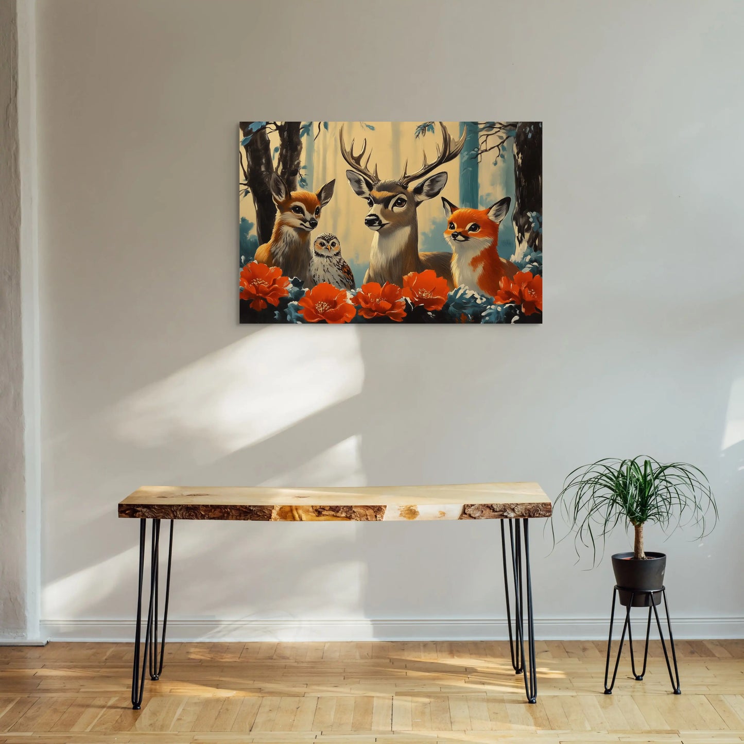Tableau Vintage Animaux : Enchantement Forestier Affiches, reproductions et œuvres graphiques Art Virtuoso