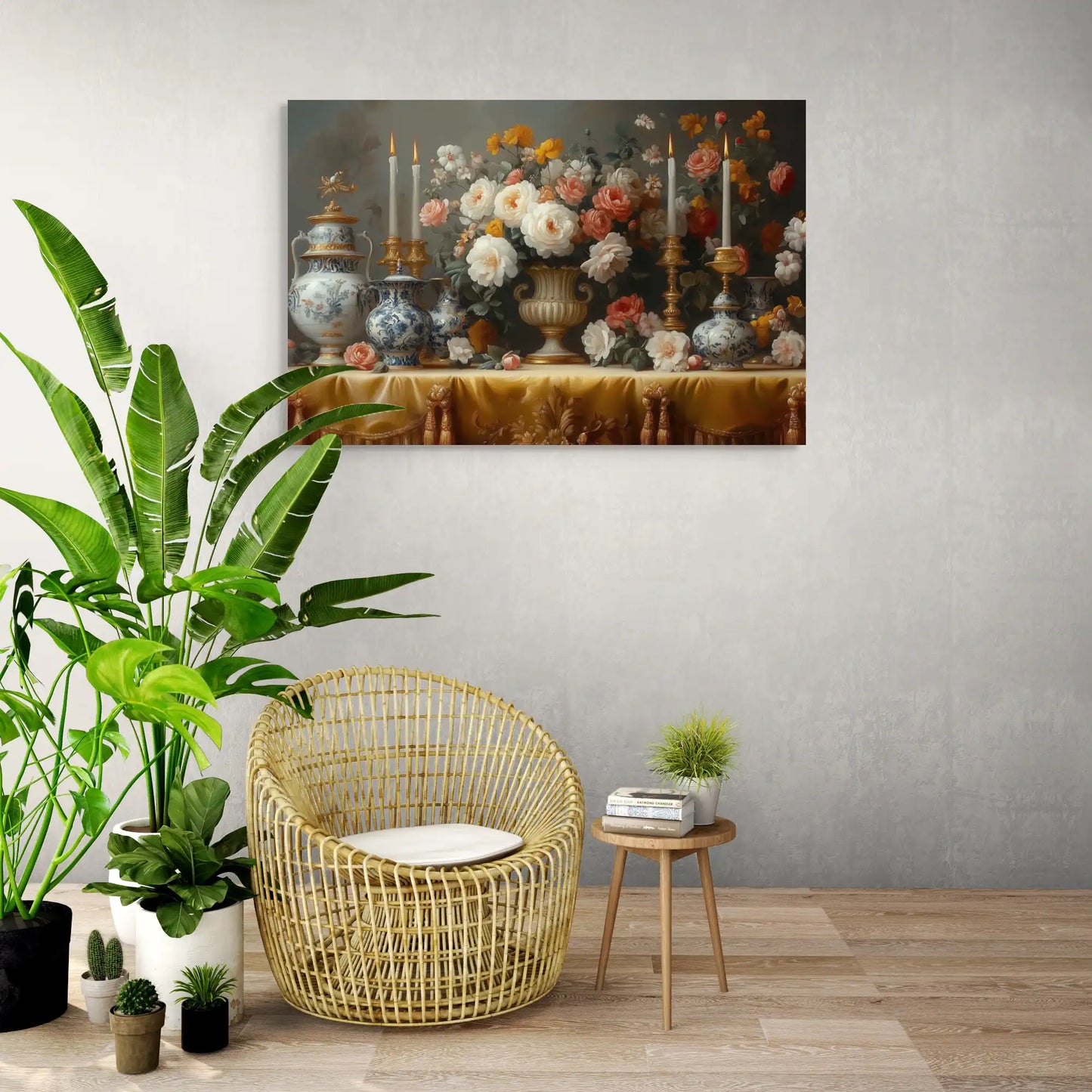 Tableau Vintage Baroque : Splendeur des Roses Affiches, reproductions et œuvres graphiques Art Virtuoso