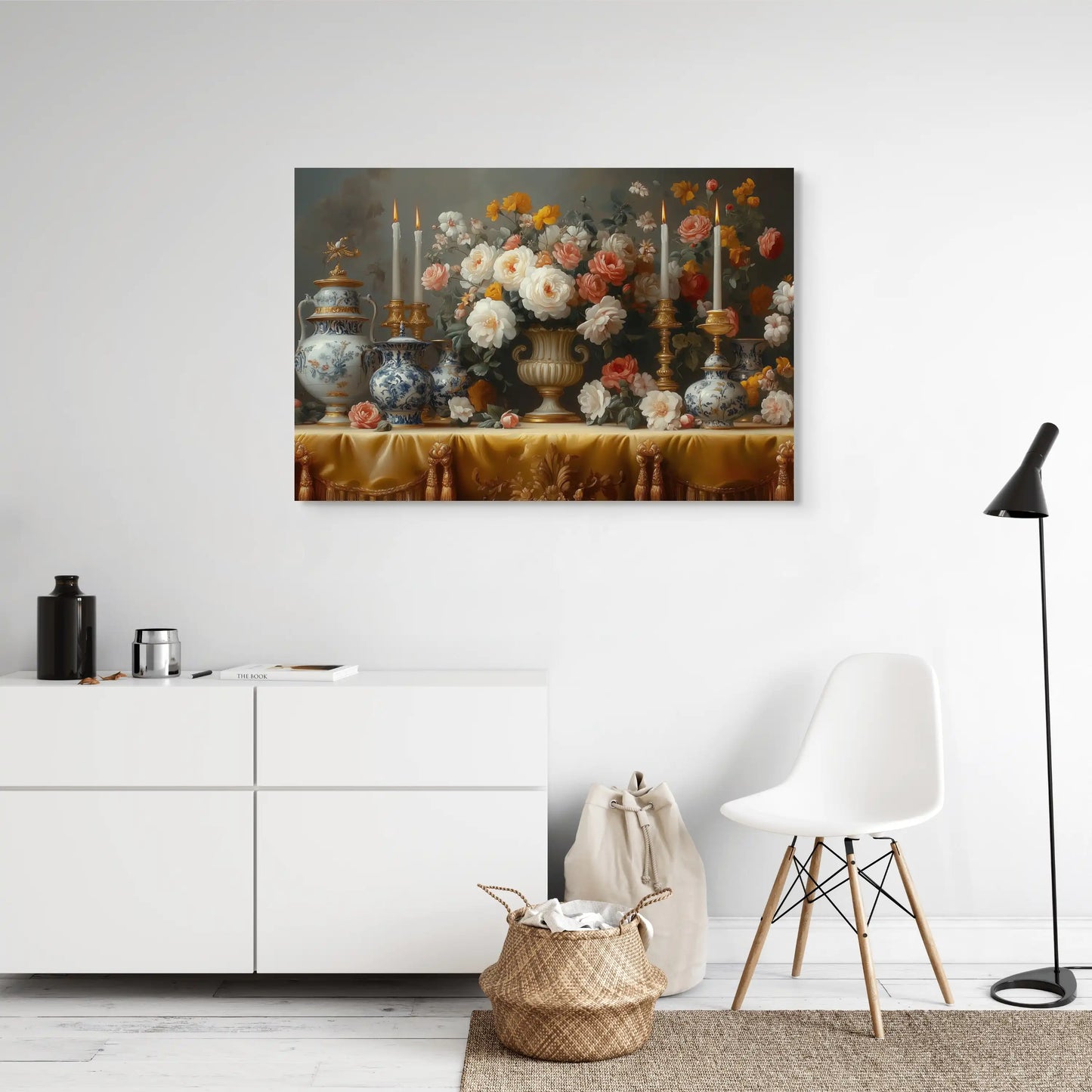 Tableau Vintage Baroque : Splendeur des Roses Affiches, reproductions et œuvres graphiques Art Virtuoso