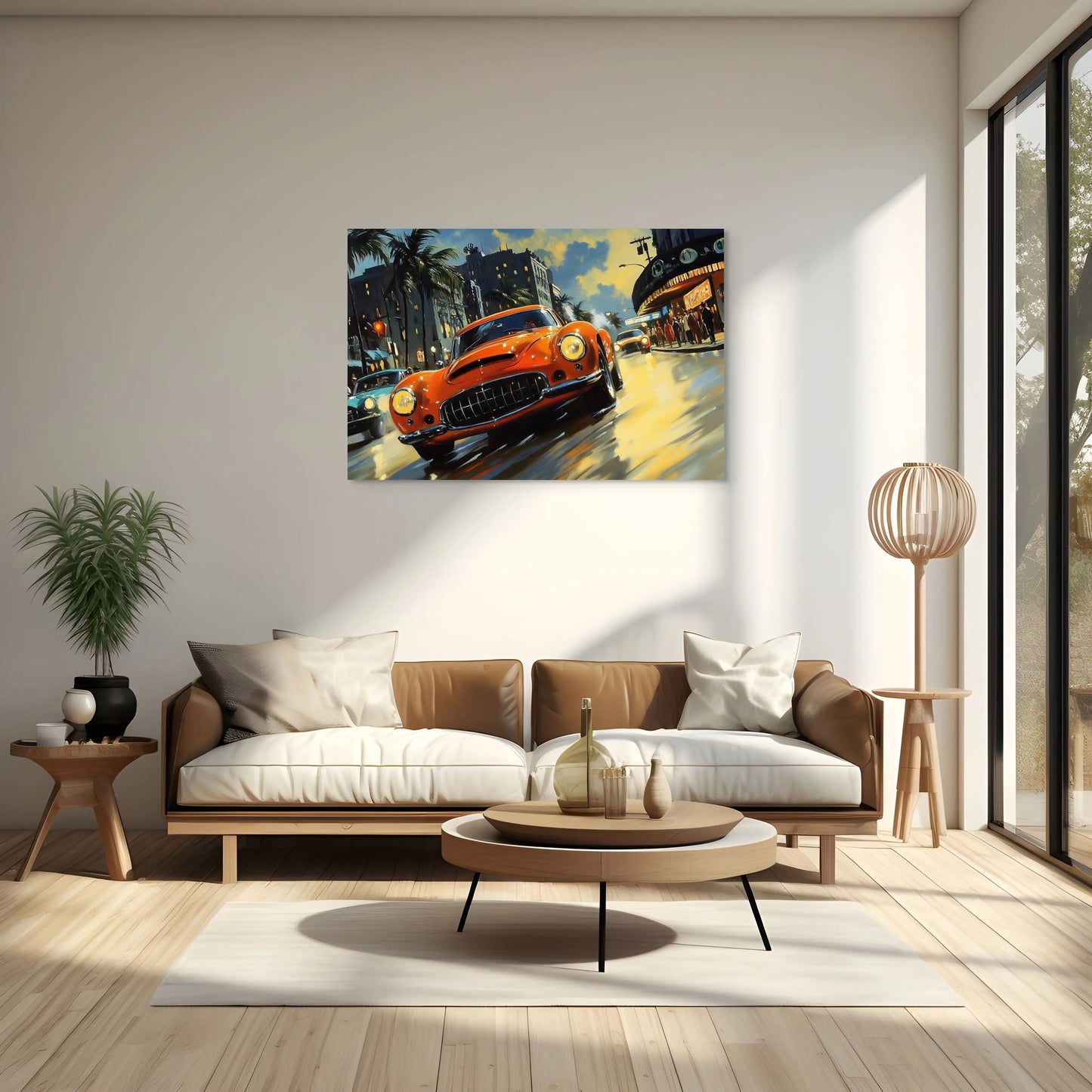 Tableau Vintage Déco : Miami Sunset Drive Affiches, reproductions et œuvres graphiques Art Virtuoso