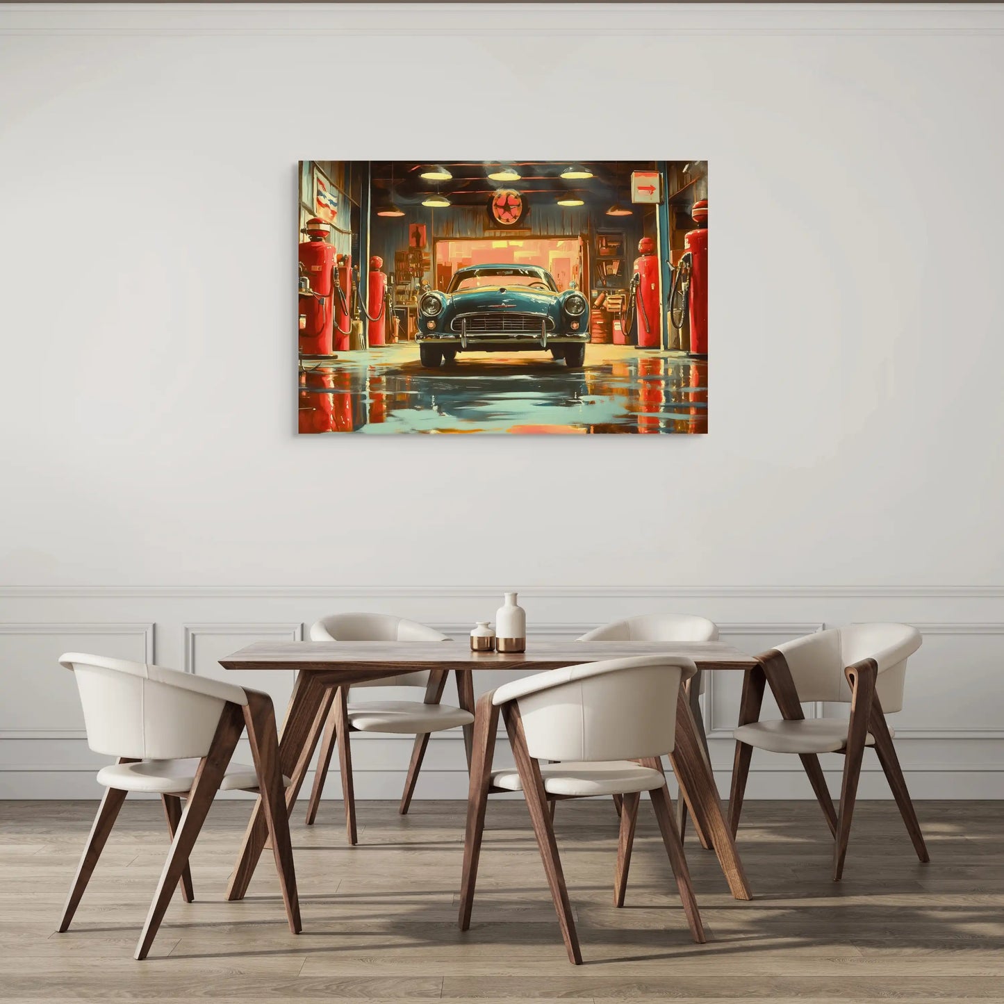 Tableau Vintage Garage : Aston Martin Affiches, reproductions et œuvres graphiques Art Virtuoso