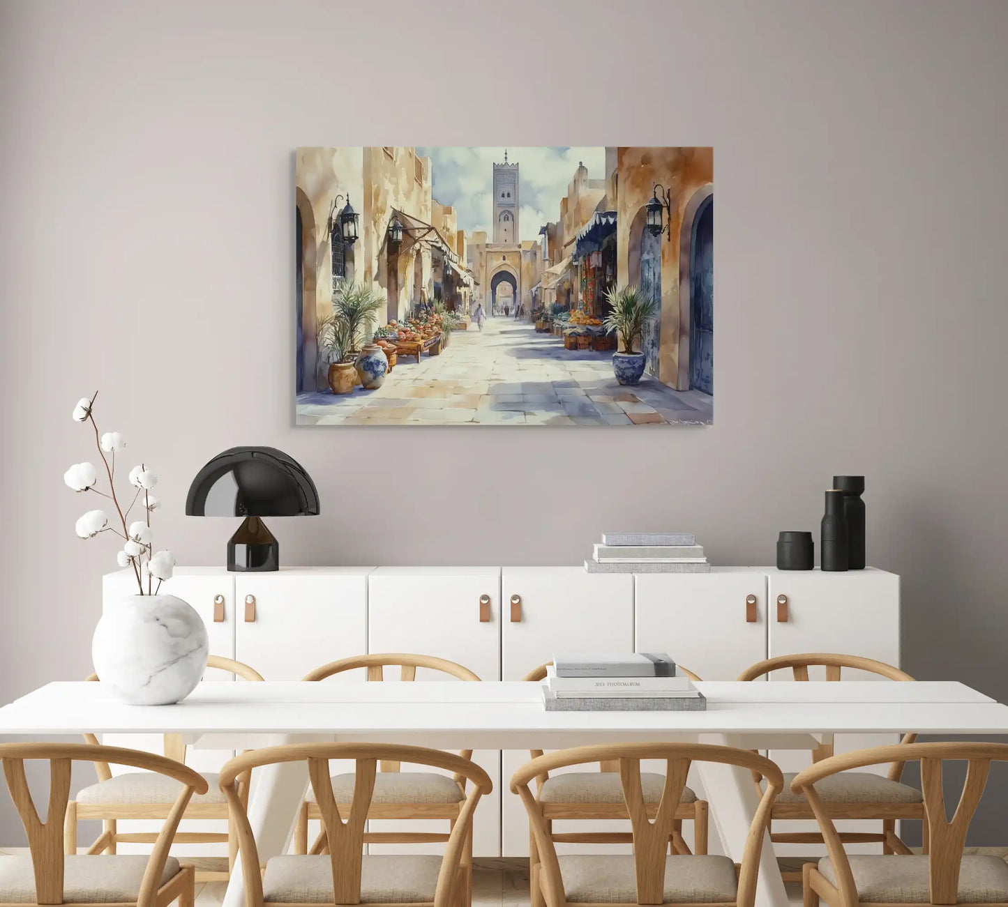 Tableau Vintage Maroc : Médina Enchantée Affiches, reproductions et œuvres graphiques Art Virtuoso