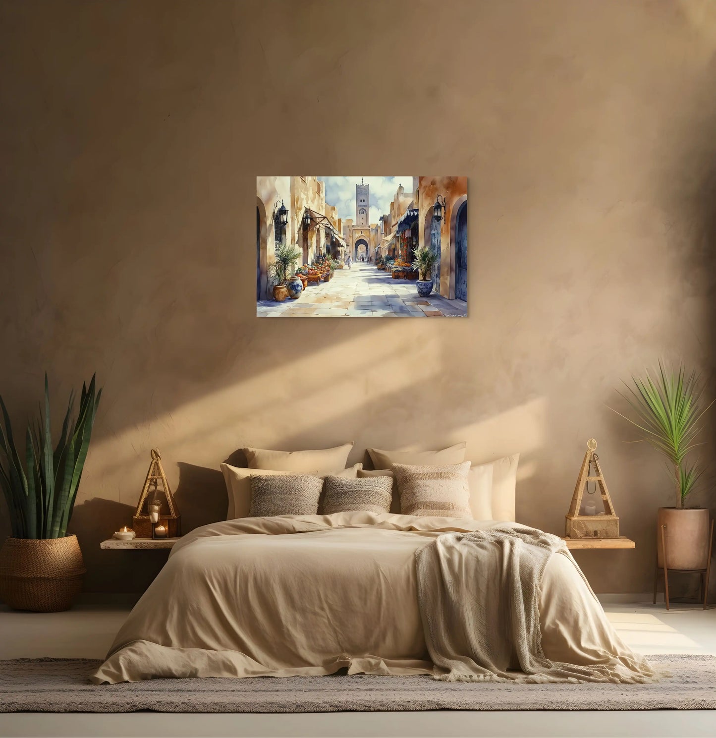 Tableau Vintage Maroc : Médina Enchantée Affiches, reproductions et œuvres graphiques Art Virtuoso