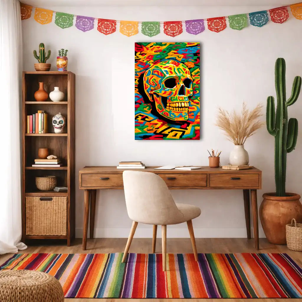 Totenkopf Pop Art – Skull Explosion – Wandbild
