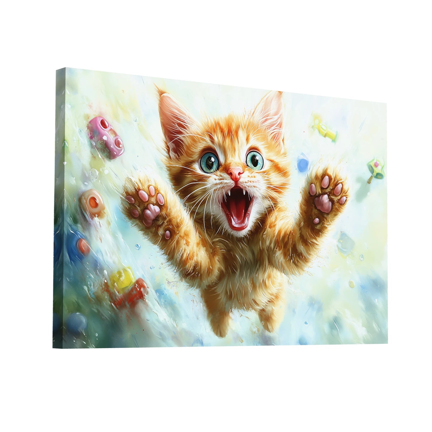 Product Hero 3D WebP Toile Chat Rigolo - Art Virtuoso