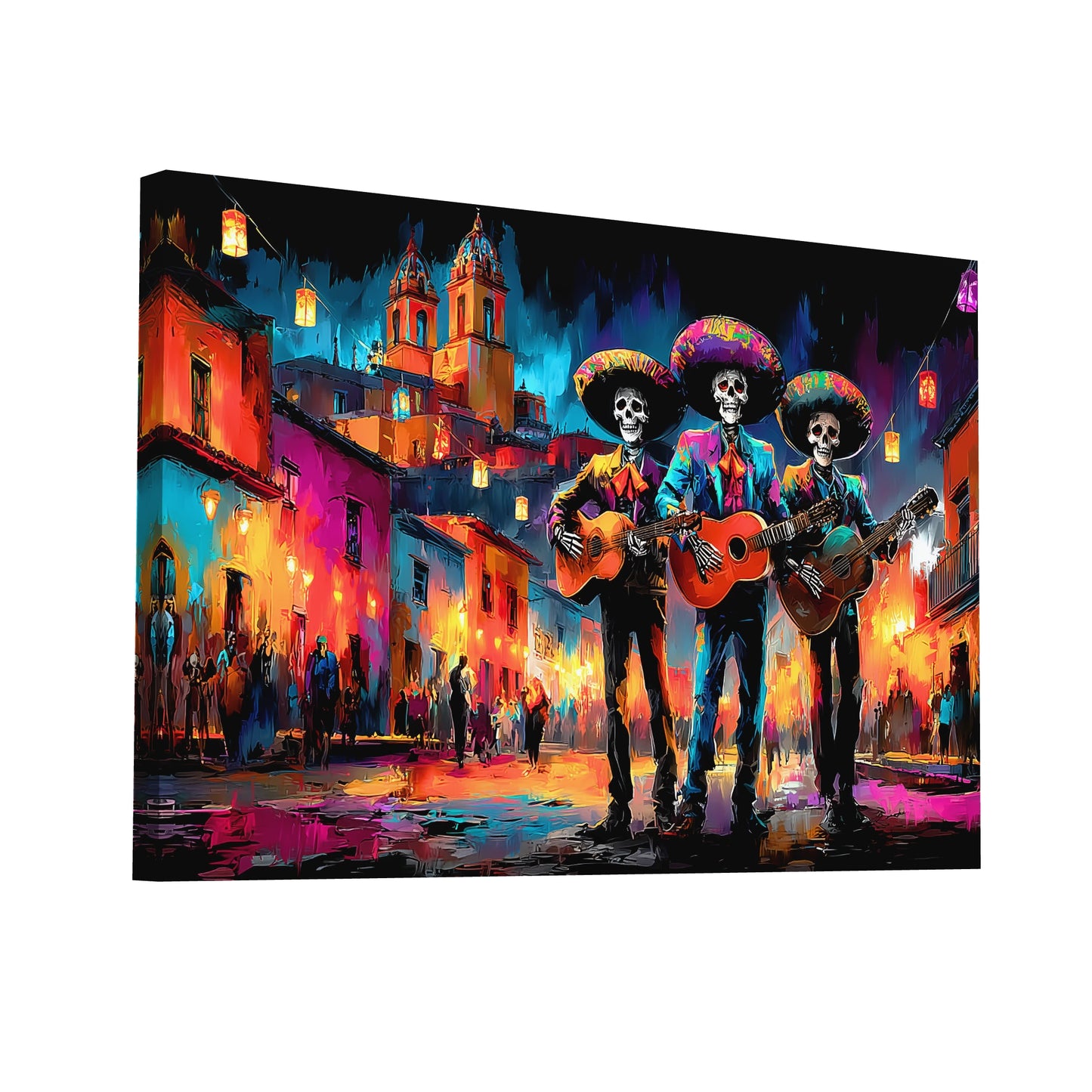 Product Hero 3D WebP Toile Déco Día de los Muertos - Fête des Âmes - Art Virtuoso