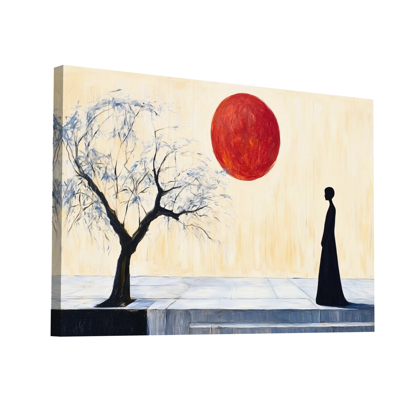 Product Hero 3D WebP Toile Déco Suédoise : Solitude Contemplative - Art Virtuoso