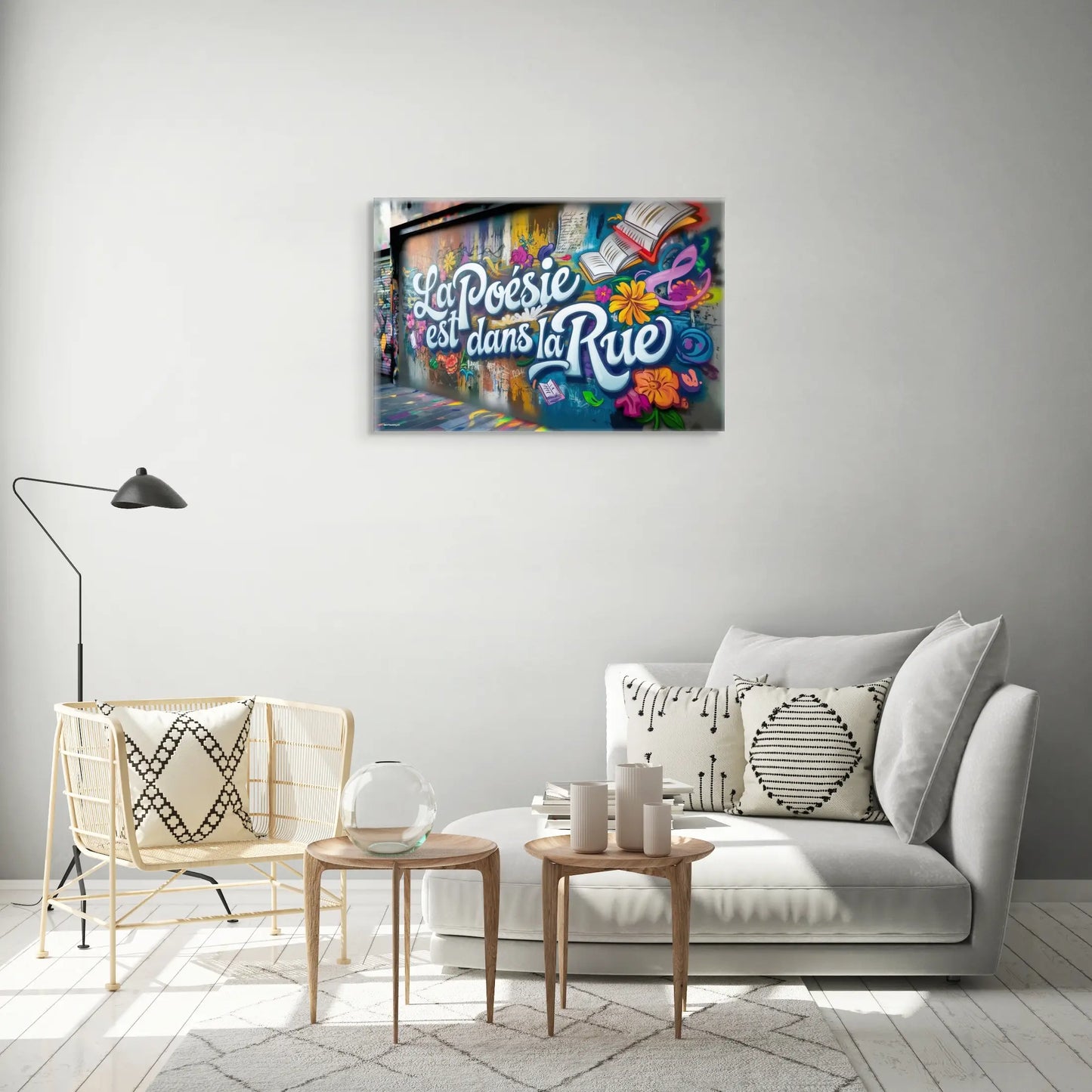 Toile Graffiti - La Poésie Est Dans La Rue Affiches, reproductions et œuvres graphiques Art Virtuoso