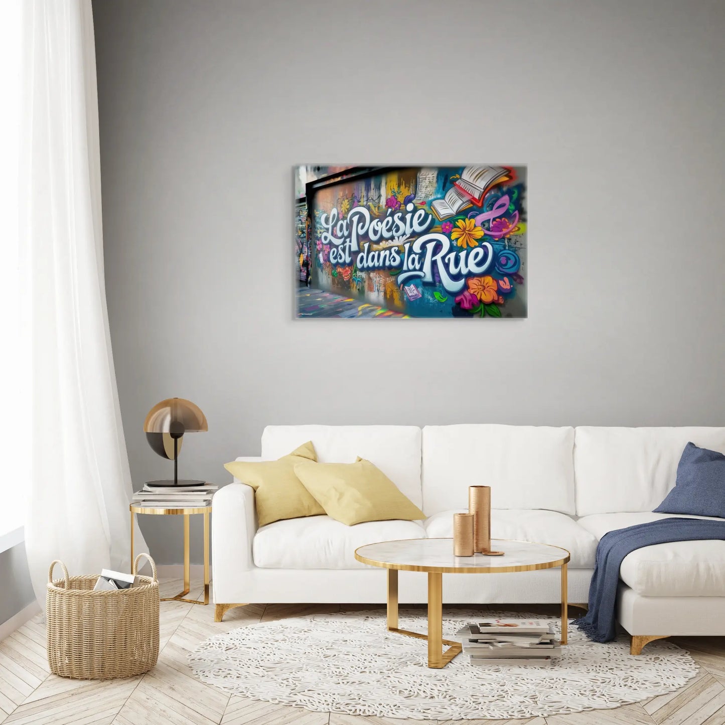 Toile Graffiti - La Poésie Est Dans La Rue Affiches, reproductions et œuvres graphiques Art Virtuoso