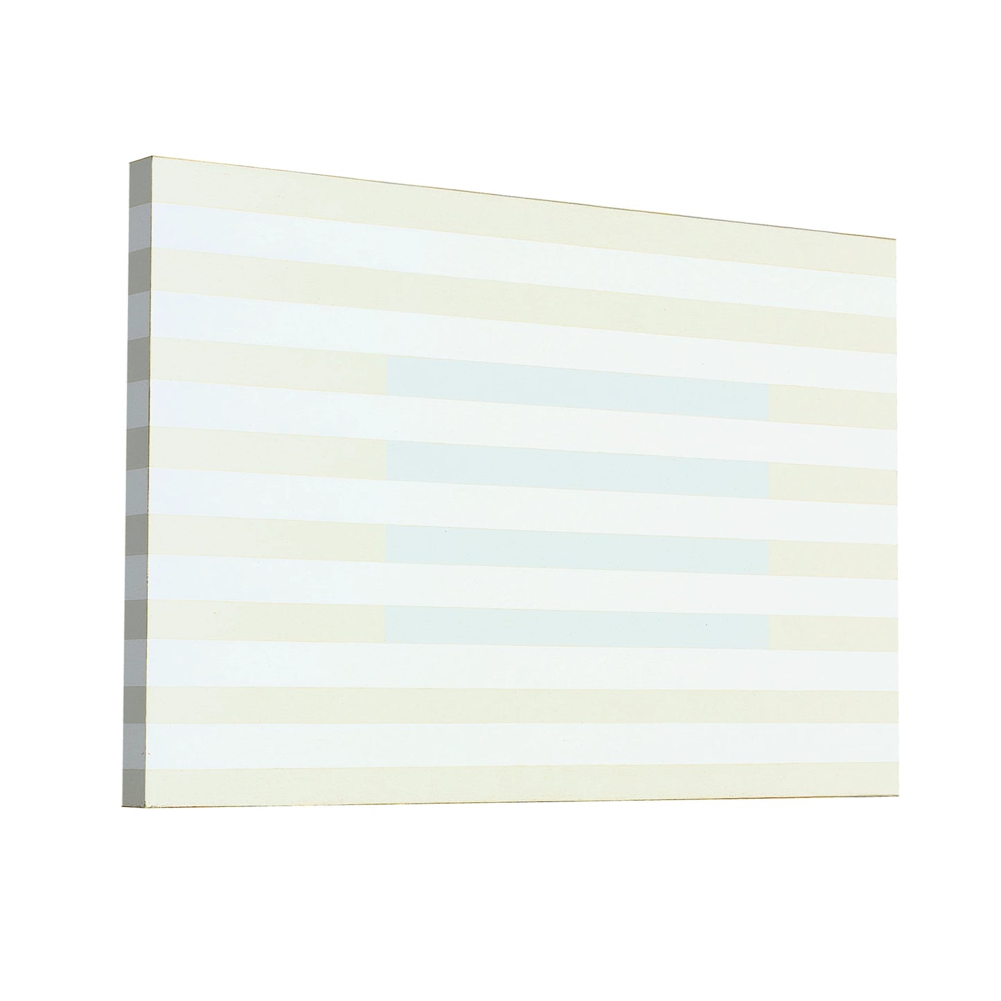 Product Hero 3D WebP Toile Minimaliste à Bandes Horizontales Beige et Bleu Pale - Art Virtuoso