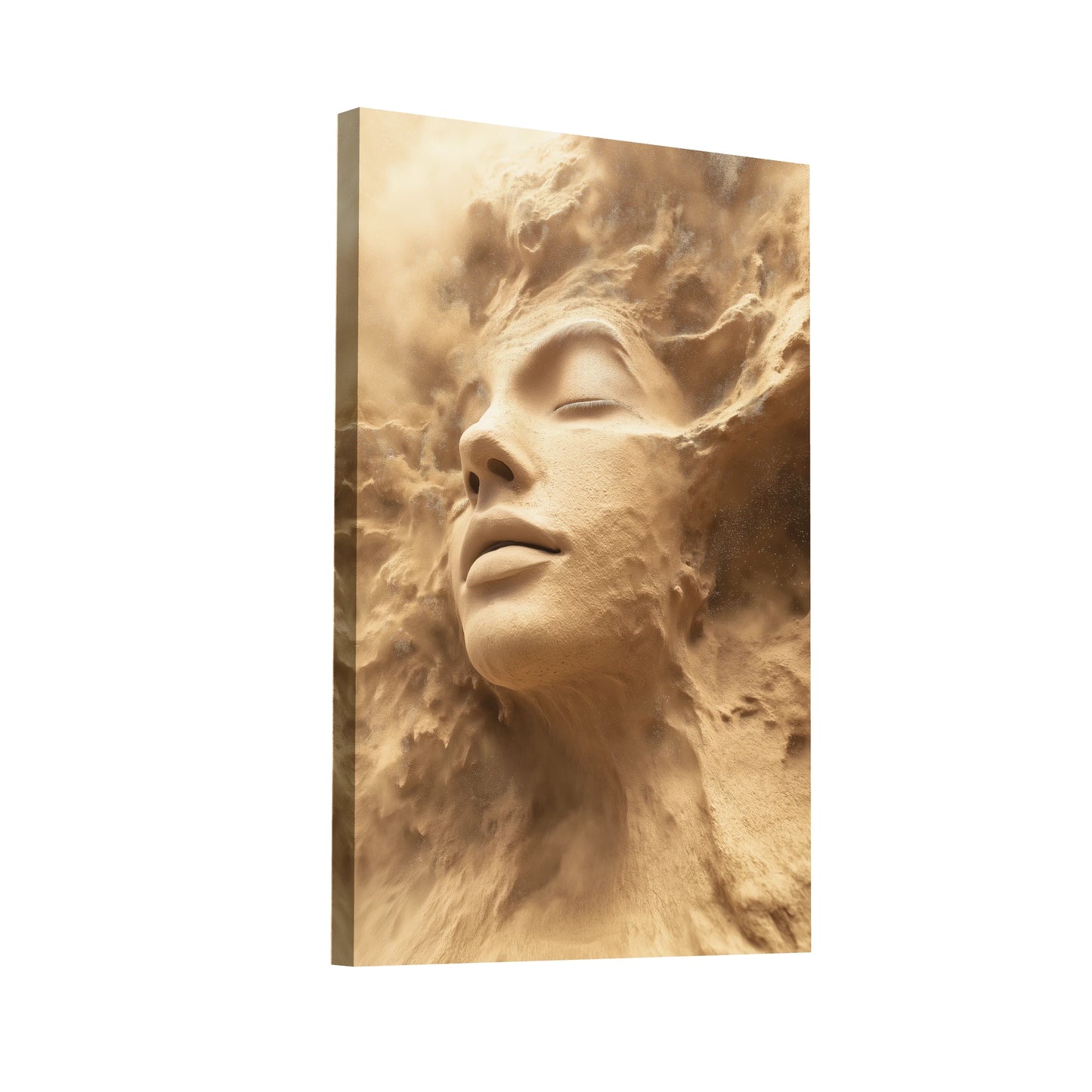 Product Hero 3D WebP Toile Visage Abstrait Surréaliste - Art Virtuoso