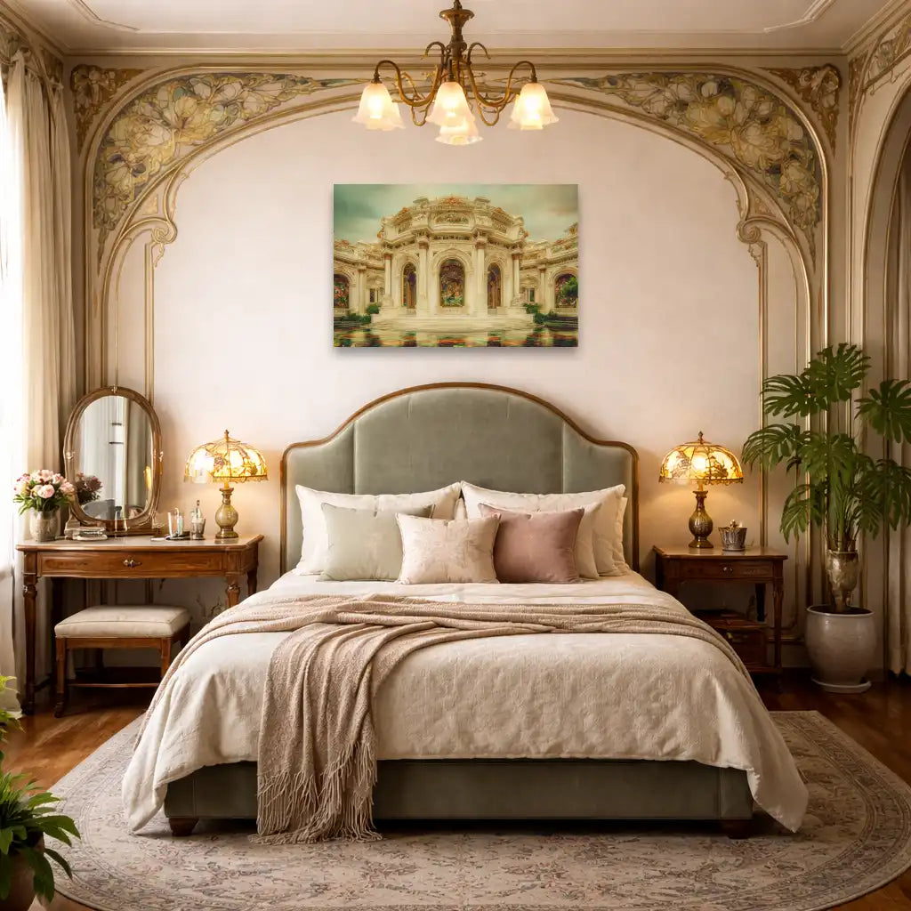 Pavillon der Belle Époque – Leinwand Wanddekoration