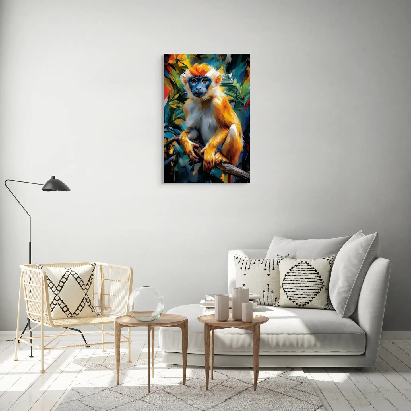 Toile Singe : Soleil de la Jungle Affiches, reproductions et œuvres graphiques Art Virtuoso