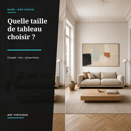 Quelle taille de tableau choisir ? Guide des proportions pour le canapé et le mur