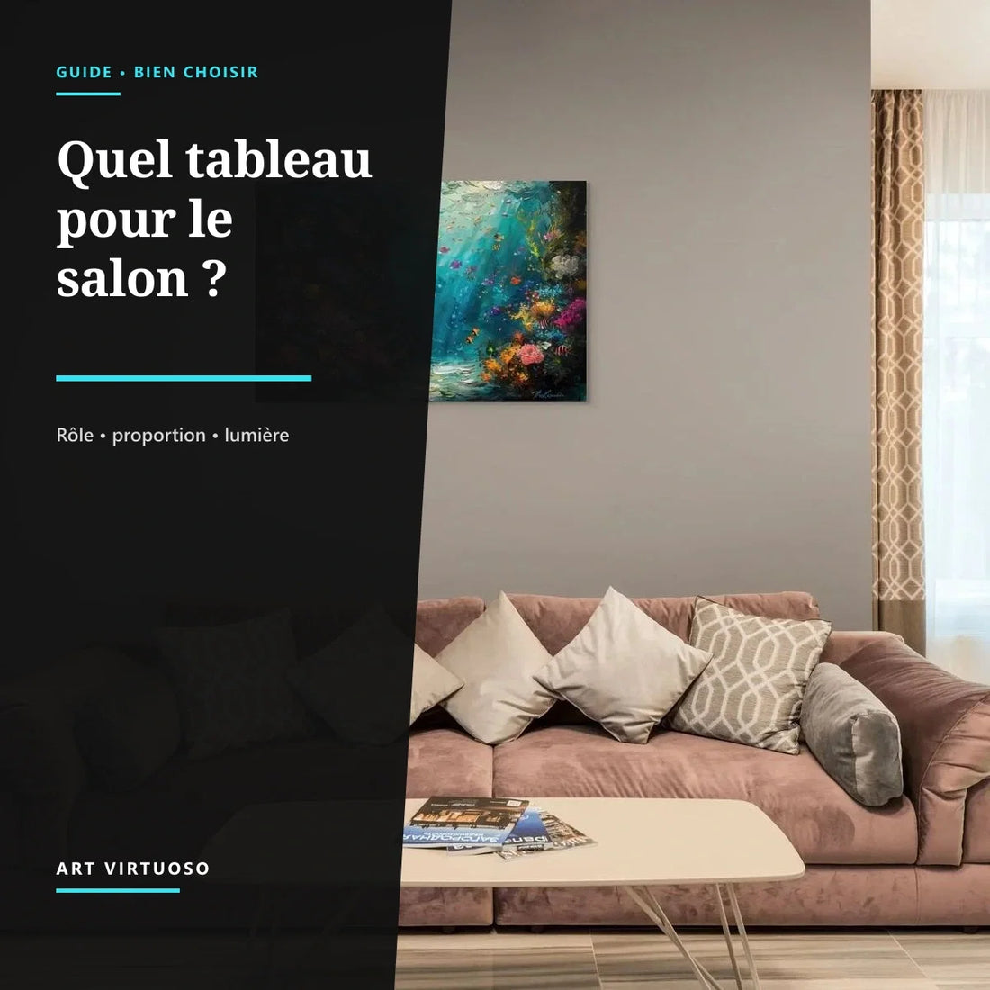 Quel tableau choisir pour le salon ? Méthode complète