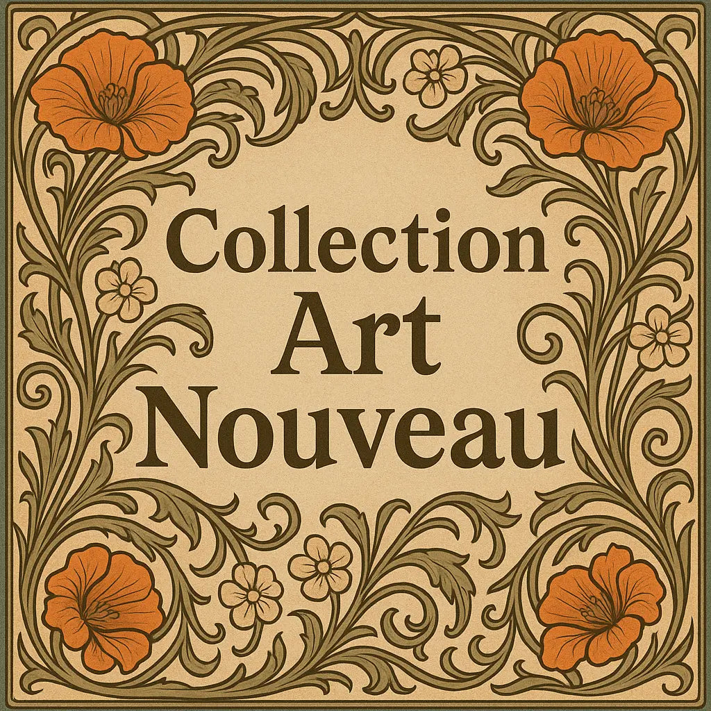 Tableaux Art Nouveau - Courbes Dorures en Harmonie