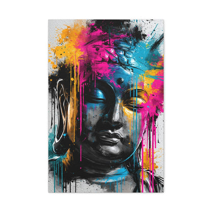 Tableau Bouddha Aquarelle - Splash de Pleine Conscience - intégration salon scandinave