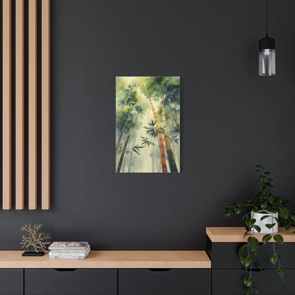 Tableau Bambous sur toile de coton 470 g/m²