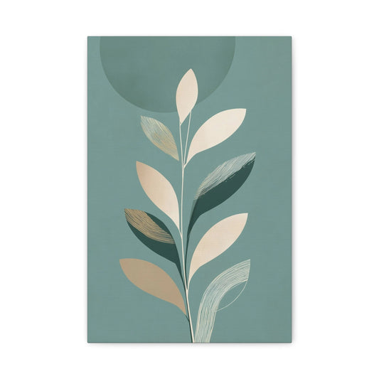 Tableau Minimaliste Vert Sauge - Tige Solaire