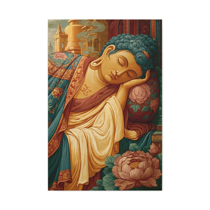 Tableau Bouddha Couché - Paix du Parinirvāna - ambiance bureau créatif
