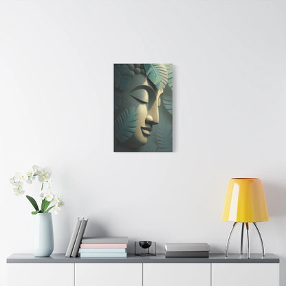 Tableau Bouddha sculpteur ambiance scandinave botanique