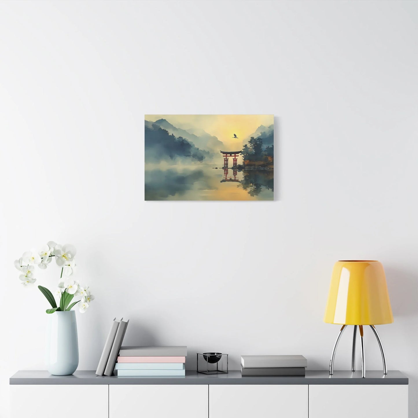 Tableau Torii vermillon esprit estampe japonaise
