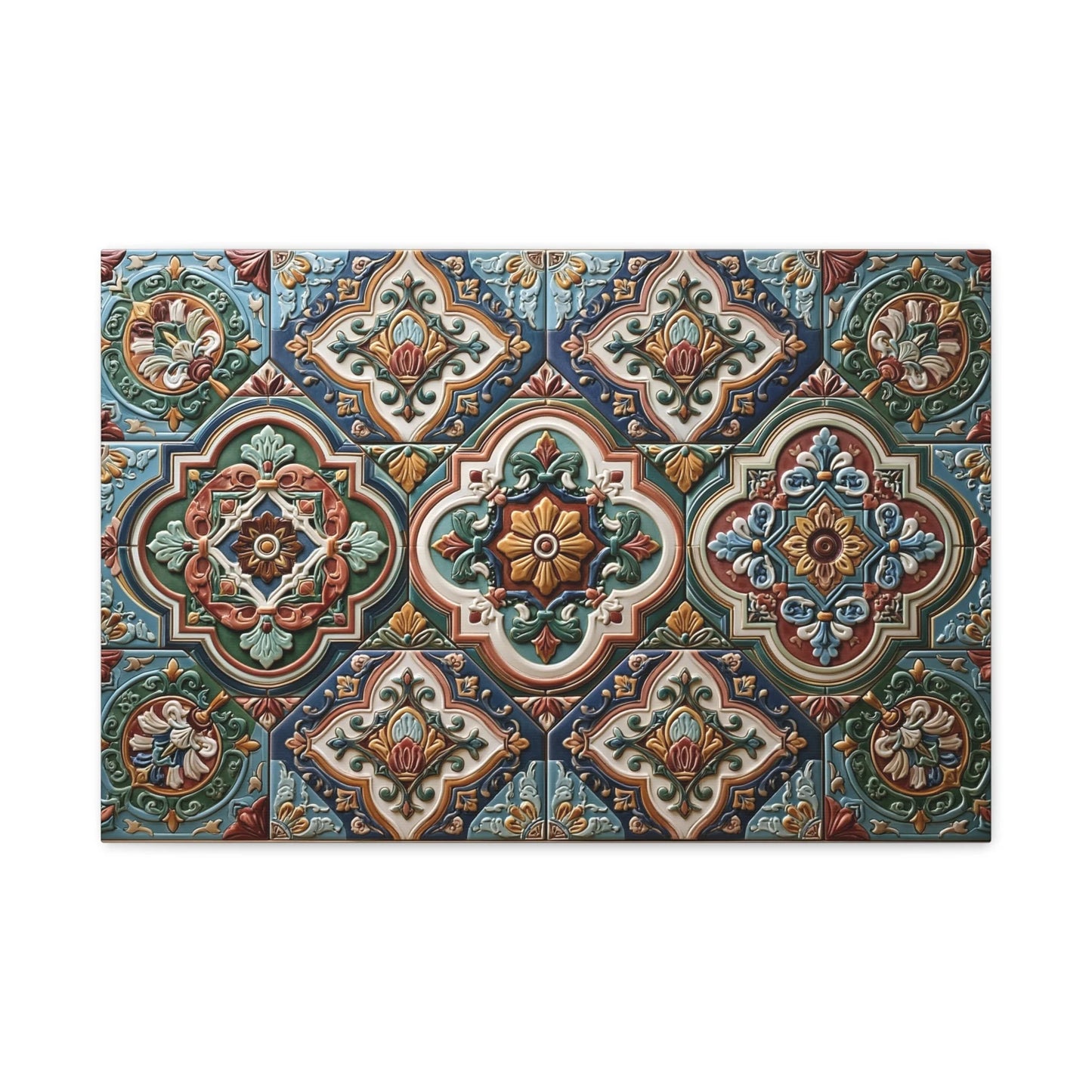 Tableau en Mosaïque Zellige Fès Meknès - Étoile Marocaine - vue mur blanc minimaliste