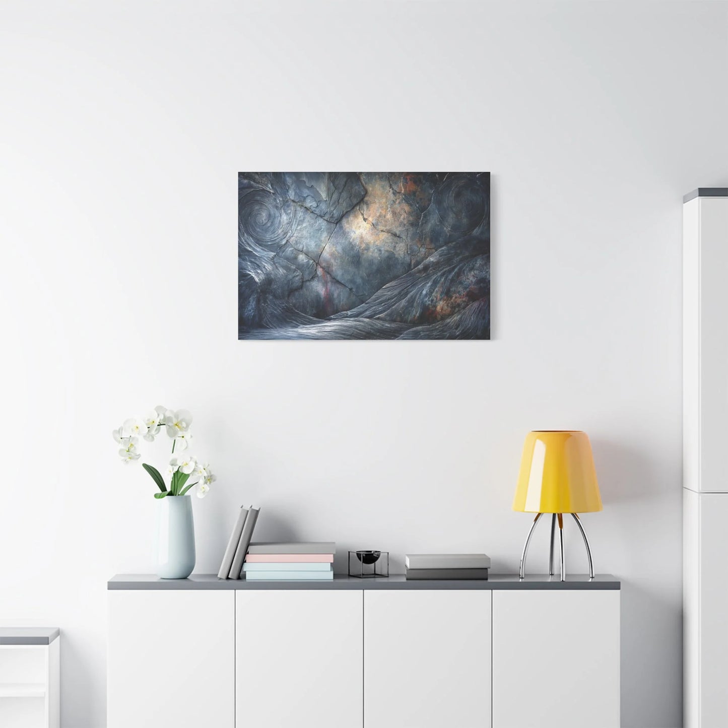 Tableau Tableau anthracite ambiance contemporaine sombre