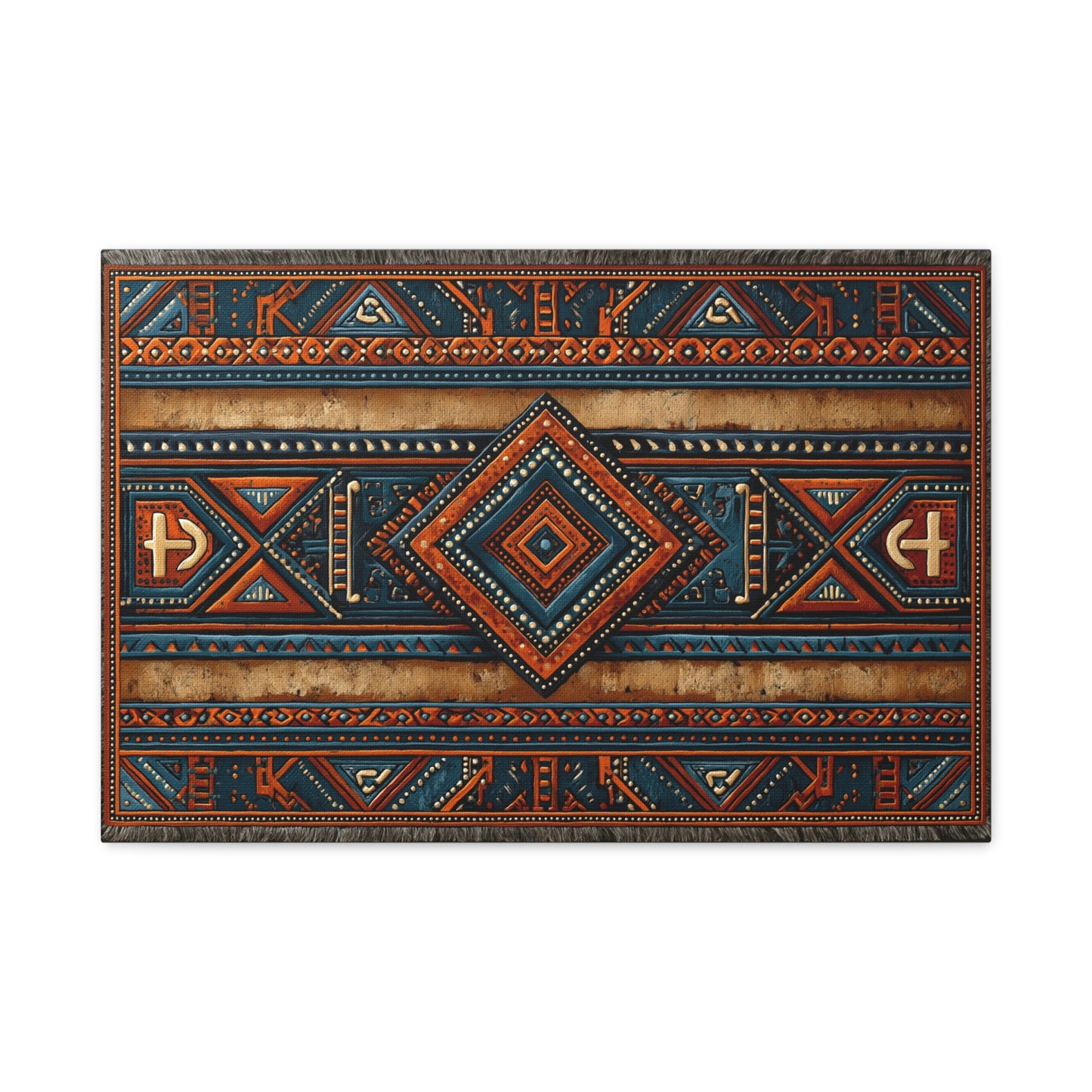 Tableau Africain Kente Géométrique - format M - Art Virtuoso