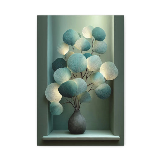 Tableau Déco Vert Sauge - Eucalyptus en Lune