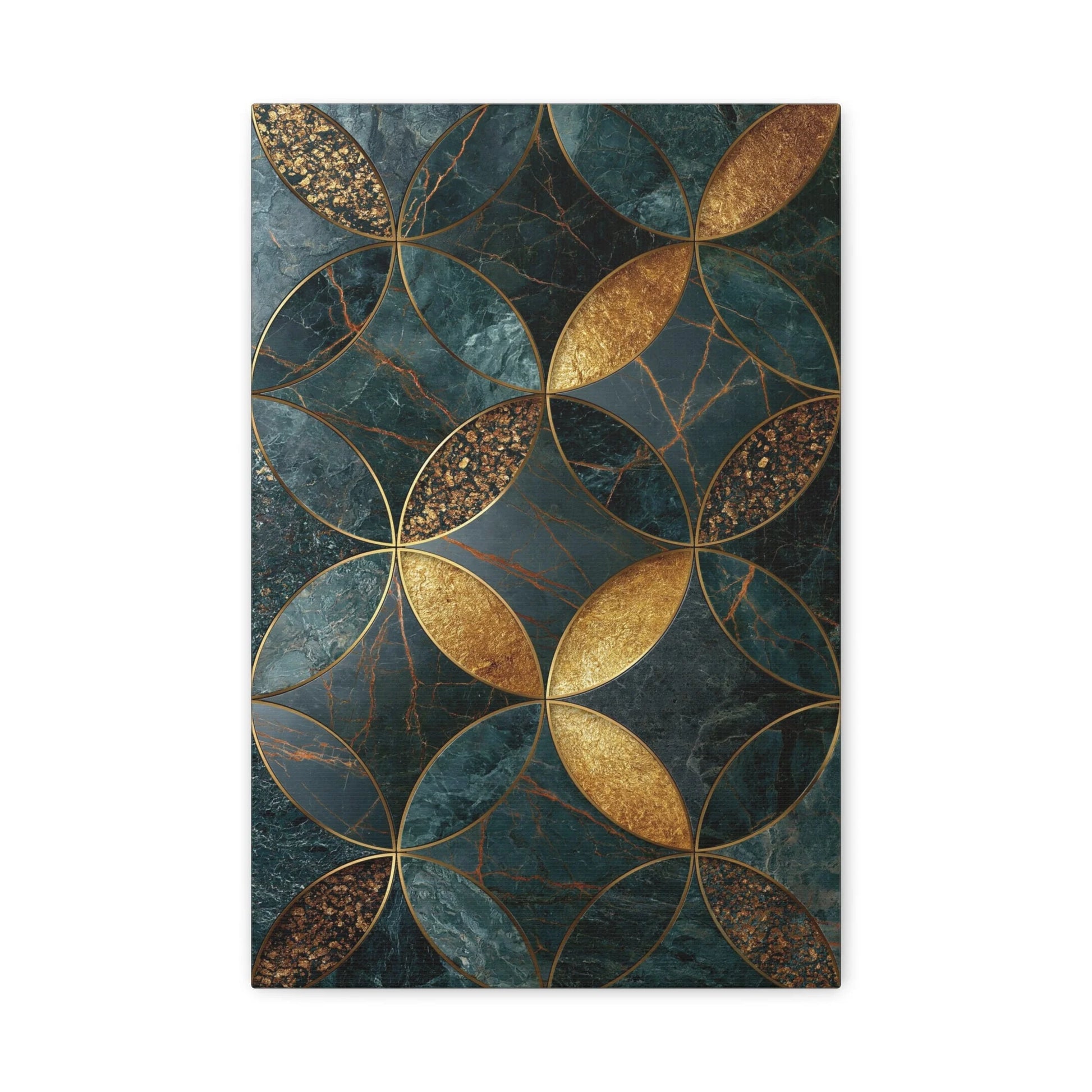 Tableau en Mosaïque Marbre Cosmos - Veines d’Or