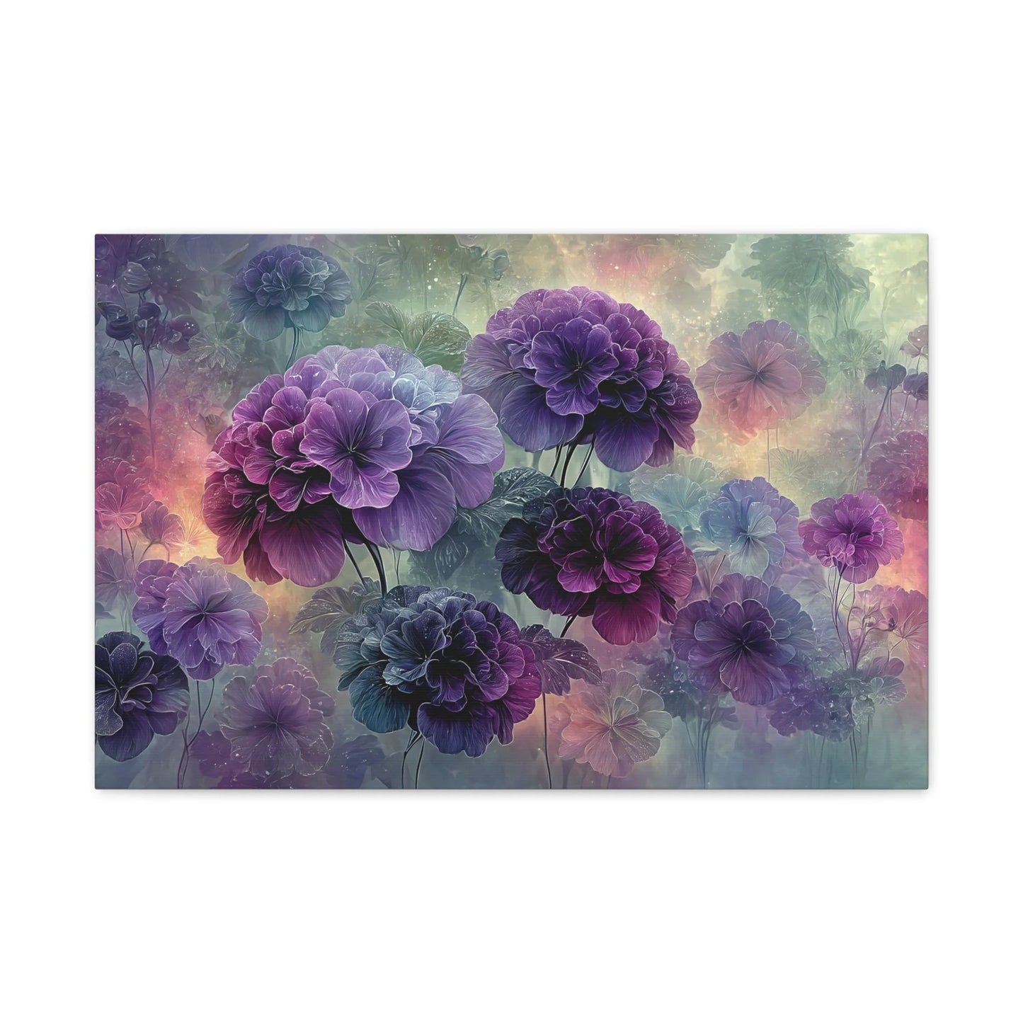 Tableau Hortensia violet — vue de face