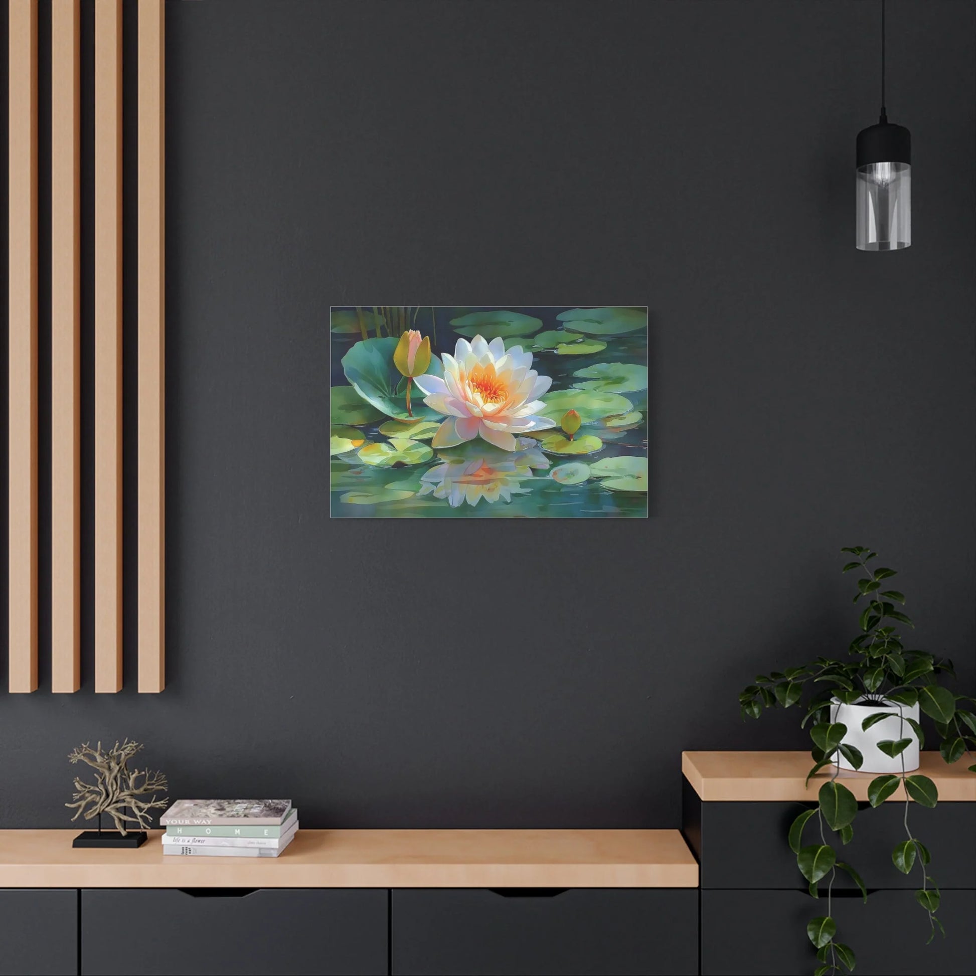 Tableau Lotus sur toile de coton 470 g/m²