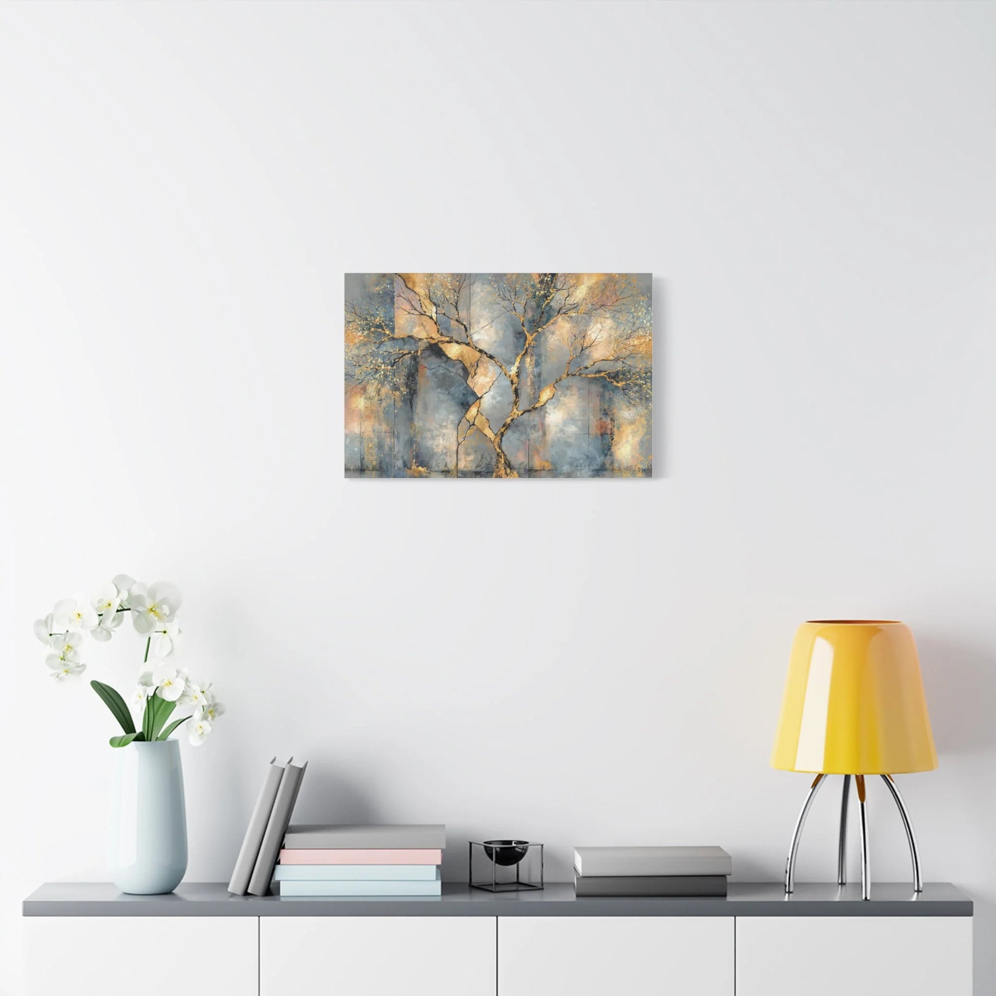 Tableau Gris doré esprit Klimt revisité