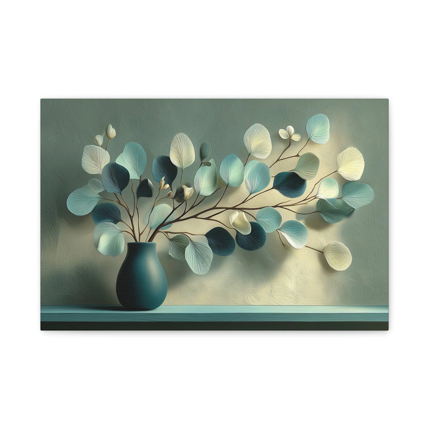 Tableau Vert Sauge et Bleu Canard - Eucalyptus Bicolore