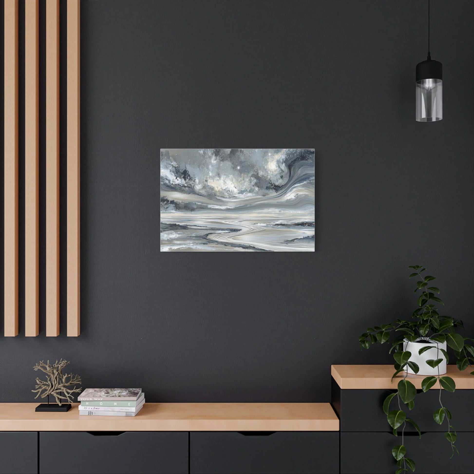 Tableau Argenté sur toile de coton 470 g/m²