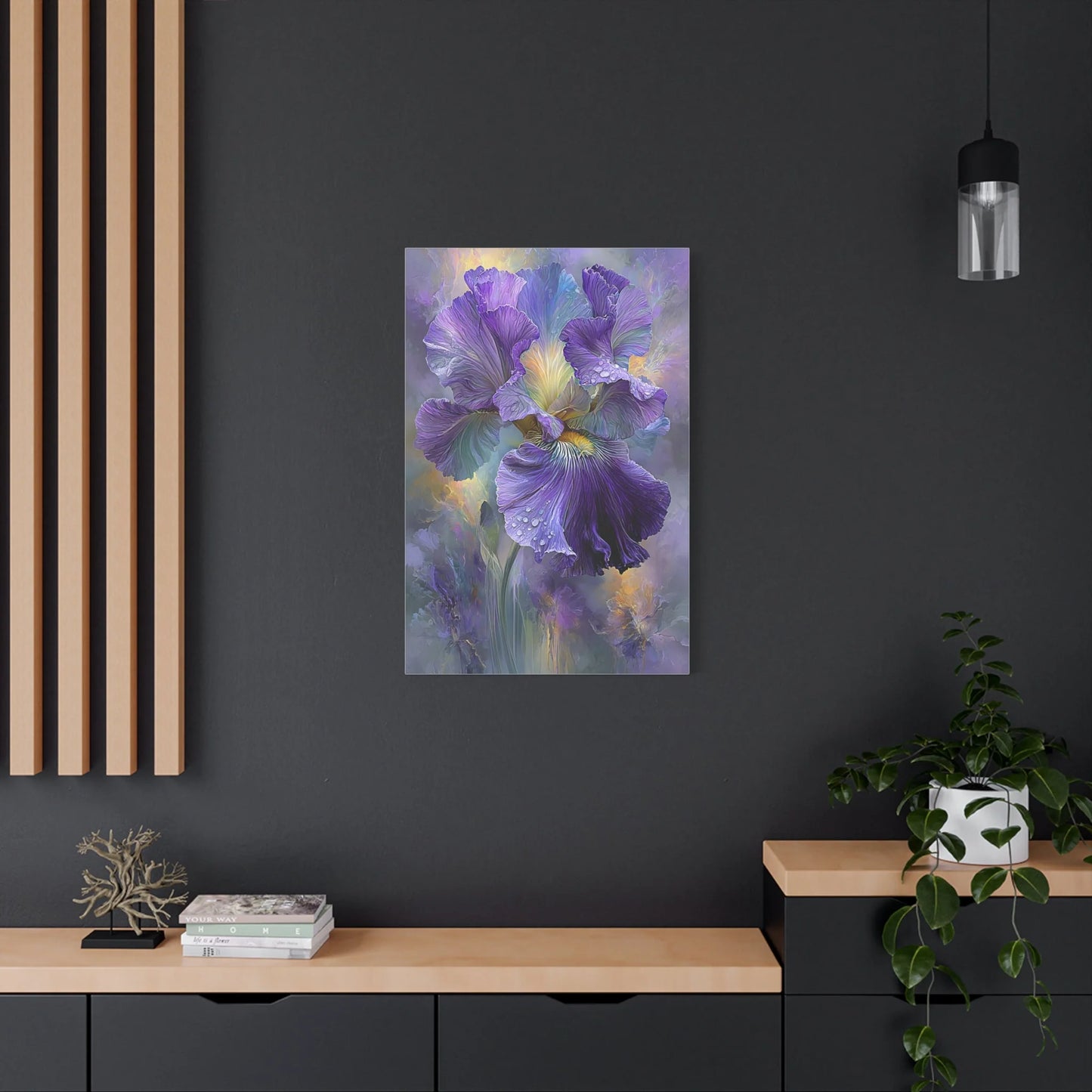 Tableau Iris violet atmosphère sensuelle