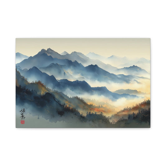 Tableau Brume Minimaliste Zen - Encre des Montagnes
