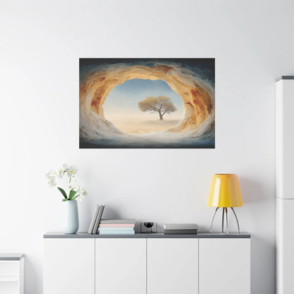 Tableau Grotte zen dans un salon contemporain