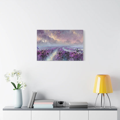 Tableau Lavande violet format horizontal grand pan de mur