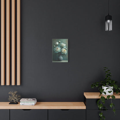 Tableau Pivoines vert sauge cabinet de réception