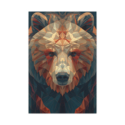 Tableau Ours Géométrique - Totem Moderne - format XXL