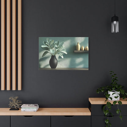 Tableau Bouquet sauge vert sauge atmosphère lumière oblique