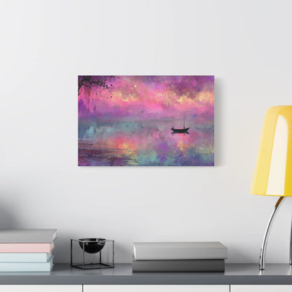 Tableau Crépuscule violet dans un hall d'hôtel