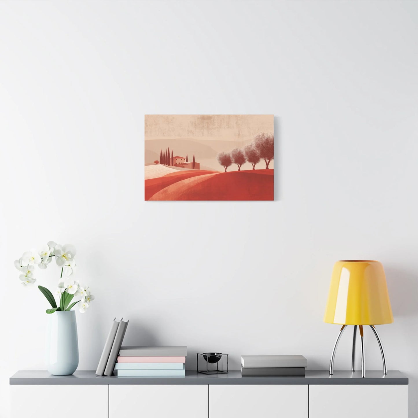 Tableau décoration murale Toscane dans un salon italien