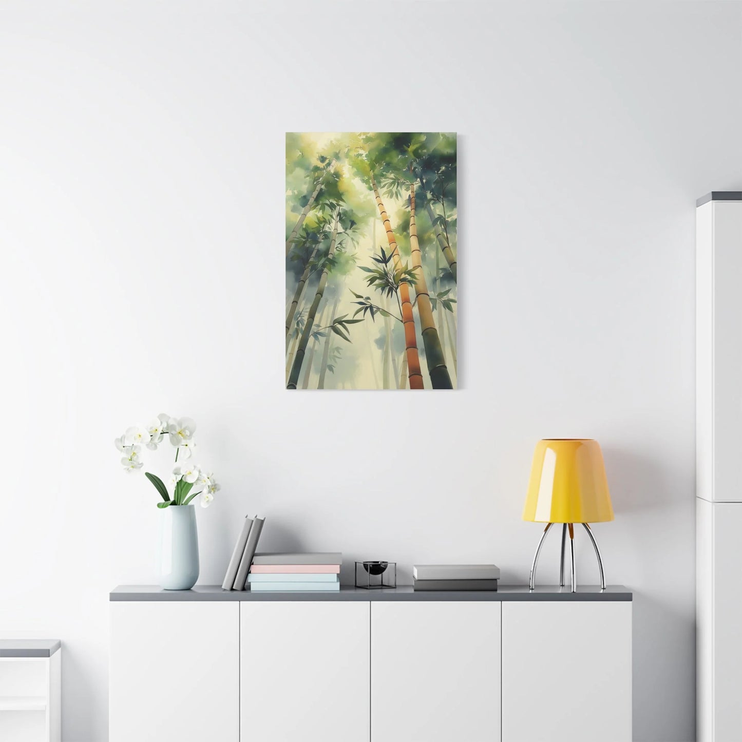 Tableau Tableau bambous zen ambiance japandi
