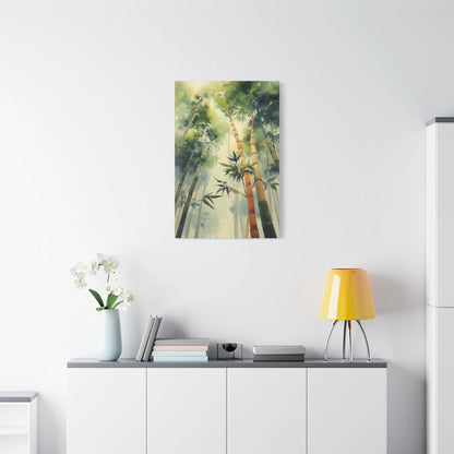 Tableau Tableau bambous zen ambiance japandi