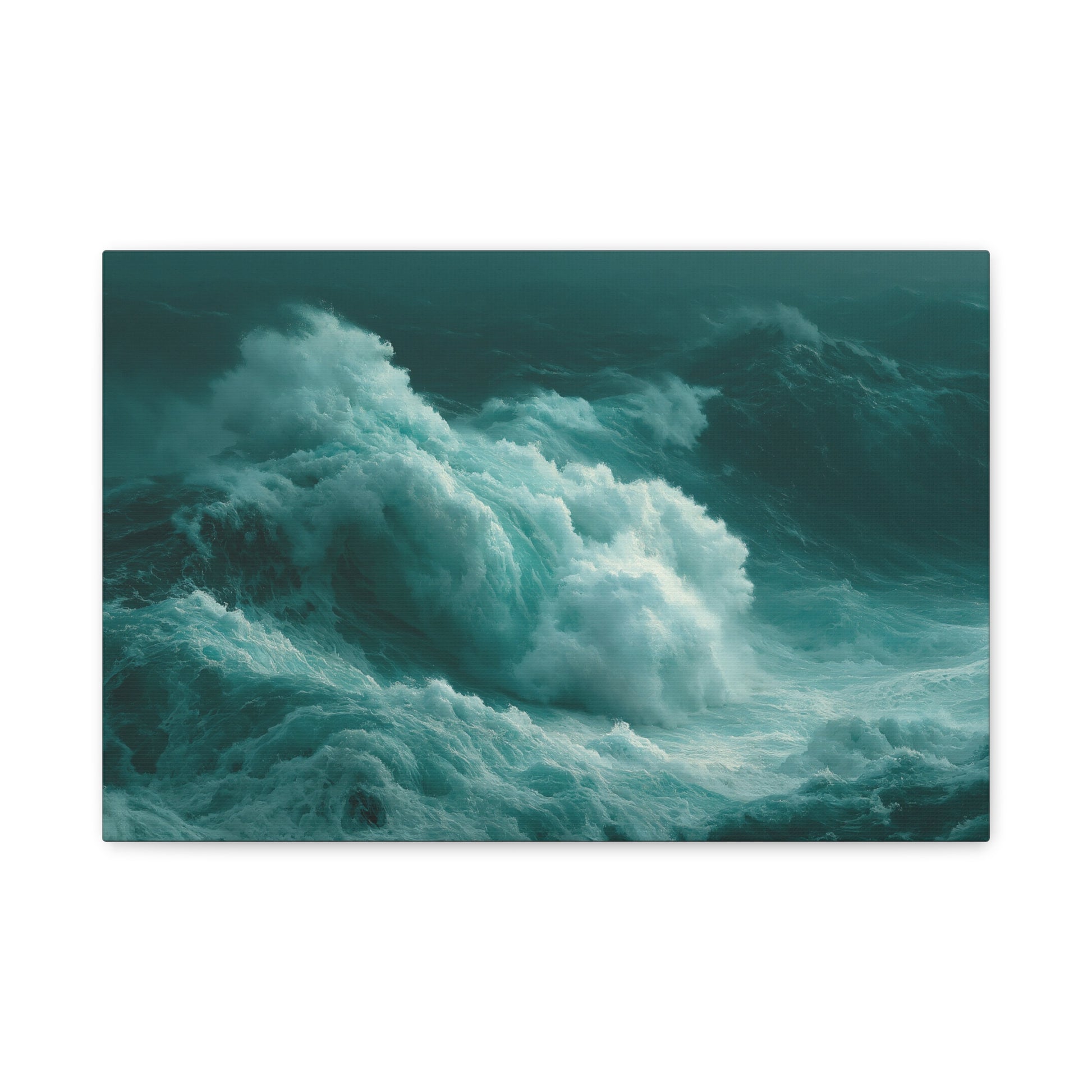 Vague monumentale bleue avec grand mur d ecume blanche - Art Virtuoso - vue 1/20