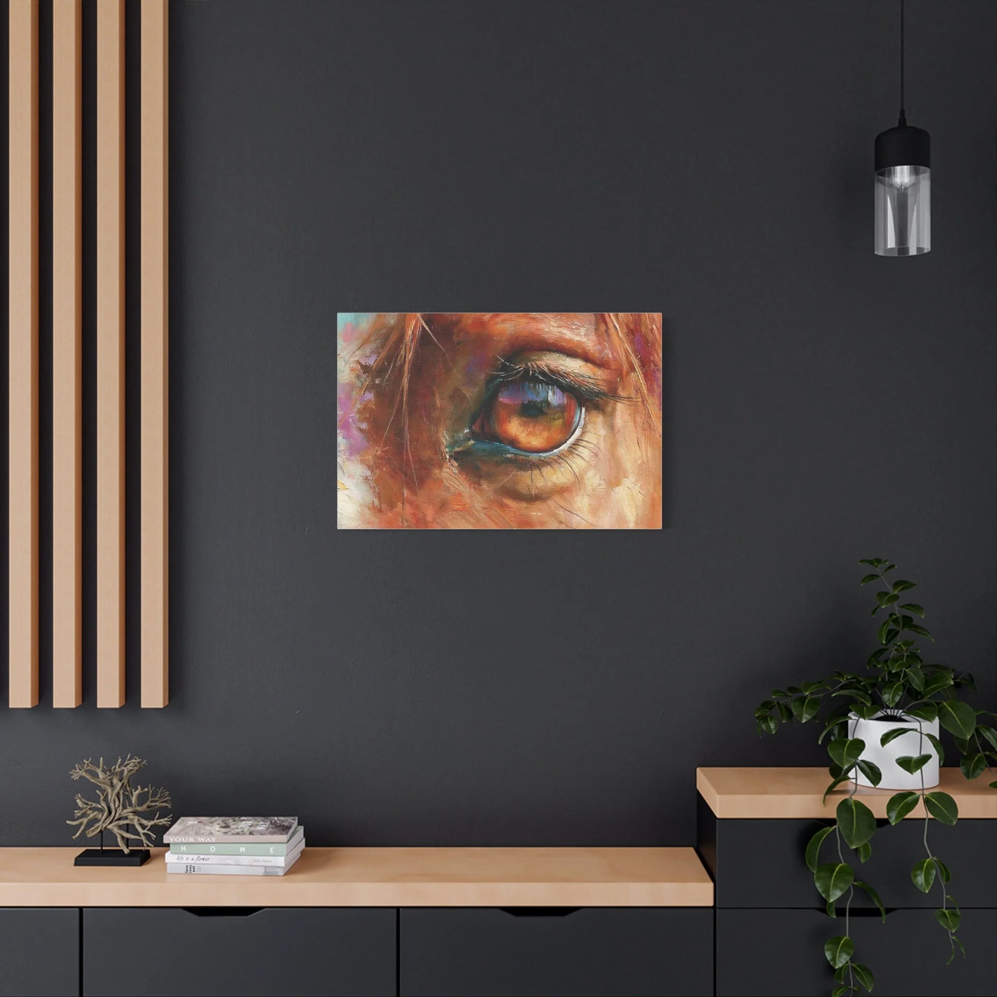 Vue zoom sur l'impasto autour de l'iris