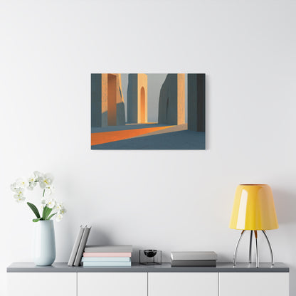 Grand Tableau Beige Or Portique Soleil